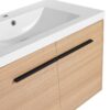 Bathroom Vanity With Resin Countertop Sink, 30" 2 Doors Cabinet Set - Oak - Image 18