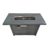 Outdoor Fire Pit Table With Lid, Durable Construction - Gray - Image 3
