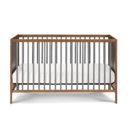 Pixie Finn - 3 In 1 Crib - Walnut, Charcoal