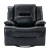 360° Swivel And Rocking Home Theater Recliner Manual Recliner Chair With A Led Light Strip For Living Room - Black - Image 7