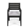 Outdoor 6 Seater Dining Set With Bench - Dark Gray / Light Gray - Image 3