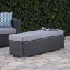Enthrallia - Outdoor Wicker Bench With Cushion - Gray - Image 9