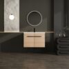 Bathroom Vanity With Resin Countertop Sink, 30" 2 Doors Cabinet Set - Oak - Image 5