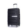 Hardshell Suitcase Double Spinner Wheels Pp Luggage Sets Lightweight Durable Suitcase With Tsa Lock, 3 Piece Set (20/24/28) - Black - Image 10