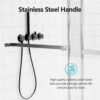 Frameless Double Sliding Soft-Close Shower Door, 3 / 8" Thick SGCC Tempered Glass Door - Brushed Nickel - Image 6