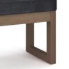 Milltown - Footstool Small Ottoman Bench - Distressed Black - Image 5