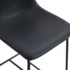 (Set of 2) Modern Minimalist Style Material Bar Stools, Suitable For Kitchen, Bar And Modern Home Design - Black - Image 18