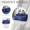 Bean Bag Sofa Lazy Sofa Durable Comfort Lounger High Back Chair For Adults And Kids, Indoor & Outdoor - Navy - Image 6