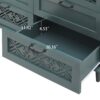 7 Drawer Cabinet, American Furniture, Suitable For Bedroom, Living Room, Study - Dark Green - Image 7