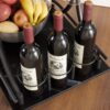 2 Tier Bar Cart, Slide Bar Serving Cart, Retro Style Wine Cart For Kitchen, Beverage Cart With Wine Rack And Glass Holder, Rolling Drink Trolley For Living Room, Dining Room - Black - Image 3