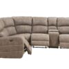 Olwen - Nubuck Power Recliner Sectional Sofa With USB Port - Mocha - Image 5