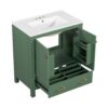 Bathroom Vanity With Single Sink, Combination Under Counter Sink, Bathroom Storage Cabinet With 2 Doors And A Drawer, Soft Closure, Multifunctional Storage - Green - Image 17