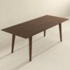 Levi - Modern Style Rectangular Dining Table - Brown - Image 4
