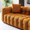 Eden - Modern Tufted Chesterfield Sofa - Burnt Orange / Orange - Image 2