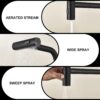 Modern Kitchen Waterfall Faucet With Pull Down Sprayer, Single Handle, 360 Degree Rotating - Matte Black - Image 8