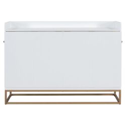 Queen Size Murphy Bed With Iron Legs, Modern Design - White