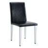 (Set of 4) Backrest Chairs With Silver Metal Legs A Perfect Match For Minimalist And Modern Home Styles - Black / Silver - Image 16