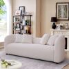 Mason - Mid-Century Modern Luxury Tight Back Curvy Couch - White - Image 13