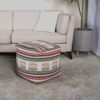 Inca - Handcrafted Peruvian Print Square Pouf Ottoman - Multicolor - Image 2