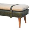 Buffalo - Hide Leather Bench - Olive Green - Image 2