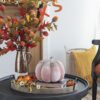 Pumpkin Ornament (Set of 2) Home Decor For Holiday Harvest Festival Fall Festival & Thanksgiving - Pink - Image 10