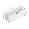 Modern 48" Bathroom Vanity Sink Combo With Spacious Storage - White - Image 2