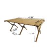 5 Pieces Dining Set, Multi-Function Foldable And Portable, 1 Dining Table & 4 Folding Chairs, Indoor And Outdoor Universal - Natural - Image 7