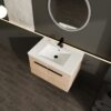 Bathroom Vanity With Resin Countertop Sink, 30" 2 Doors Cabinet Set - Oak - Image 4