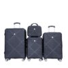 4 Piece Lightweight Suitcase, 14" Makeup Box, Aircraft Wheels (14/20/24/28) - Black - Image 4