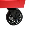9 Drawer Multifunctional Steel Tool Cart With Wheels And Wooden Top - Red - Image 10