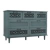 7 Drawer Cabinet, American Furniture, Suitable For Bedroom, Living Room, Study - Dark Green - Image 8