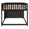 Full Over Full Bunk Bed With Storage Drawers And Shelves - Espresso - Image 9