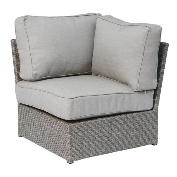 Shick - Corner Wedge Patio Chair With Cushions - Gray