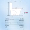 1.1 / 1.60 Gpf Dual-Flush One Piece Toilet, Water-Saving Elongated Comfort Height Floor Mounted, Soft Close 1000 Gram Map Flushing Score Toilet 23T01-Rs - Rose - Image 2