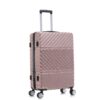 3 Piece Travel Lightweight Suitcase With Wheels, Password Lock, Business And Travel Carry On Luggage (20" / 24" / 28") - Rose Gold - Image 8