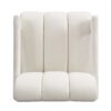 Modern Minimalist Leisure Armchair With L Shaped Armrests For Living Room - White - Image 16