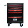 Rolling Metal Tool Chest With 5 Drawers, 20" Steel Storage Cabinet With Ball Bearing Slides - Black / Red - Image 12