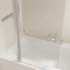 Aluminium Alloy Shower Doors For Bathtub - Brushed Nickel - Image 7