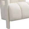 Modern Minimalist Leisure Armchair With L Shaped Armrests For Living Room - White - Image 15