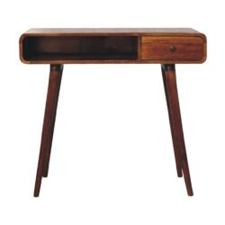 Curved Writing Desk - Chestnut