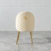 2 Pieces Contemporary Stainless Steel Dining Chair With Upholstery And Leather Backrest - Gold - Image 6