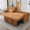 2 In 1 Sofa 3 Seater Sofa With Sofa Bed And Reversible Recliner - Orange - Image 11
