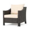 Antibes - 4 Pieces Wicker Chat Set - Brown / Beige - Image 5