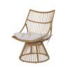 2 Piece Rattan Patio Set With Club Chair And Side Table - Beige / Light Brown - Image 4