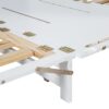 Queen Size Murphy Bed With Iron Legs, Modern Design - White - Image 14