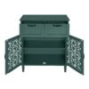 2 Door 2 Drawer Cabinet, American Furniture, Suitable For Bedroom, Living Room, Study - Dark Green - Image 17