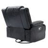 360° Swivel And Rocking Home Theater Recliner Manual Recliner Chair With A Led Light Strip For Living Room - Black - Image 18