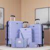 Luggage Set Of 5 Pieces, Expandable Hard Pc Luggage Set With Tsa Lock For Rotating Wheels, Lightweight Rolling Luggage - Light Purple - Image 2