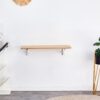 Laundry Room Folding Table Wall Mounted Folding Table, Fold Down Desk, Workbench, Addition To Garage & Shed - Burly Wood - Image 5