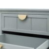 2 Drawer Side Table, American Style, End Table, Suitable For Bedroom, Living Room, Study - Light Gray - Image 13